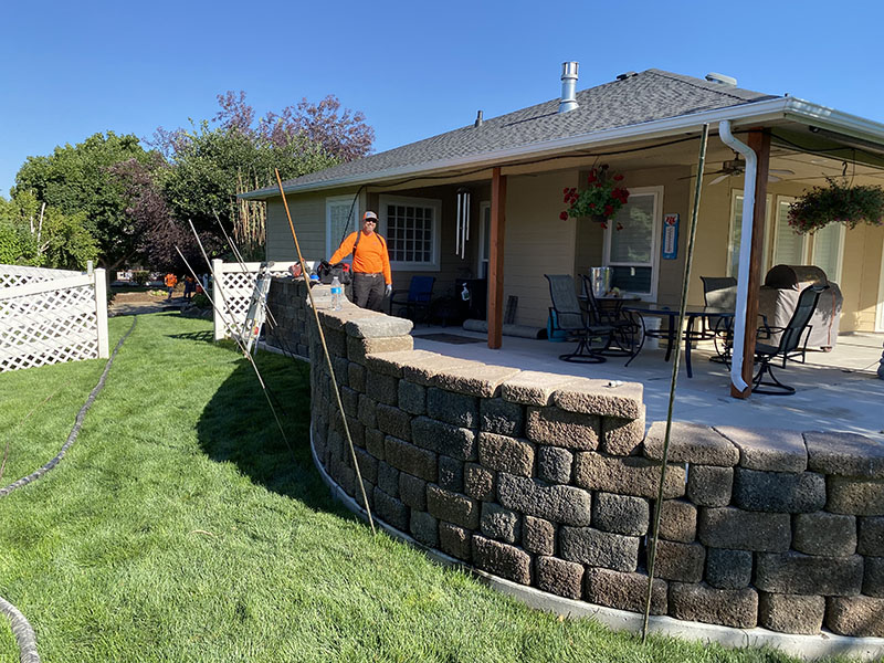 retaining wall, patio, and injection work (image 1)