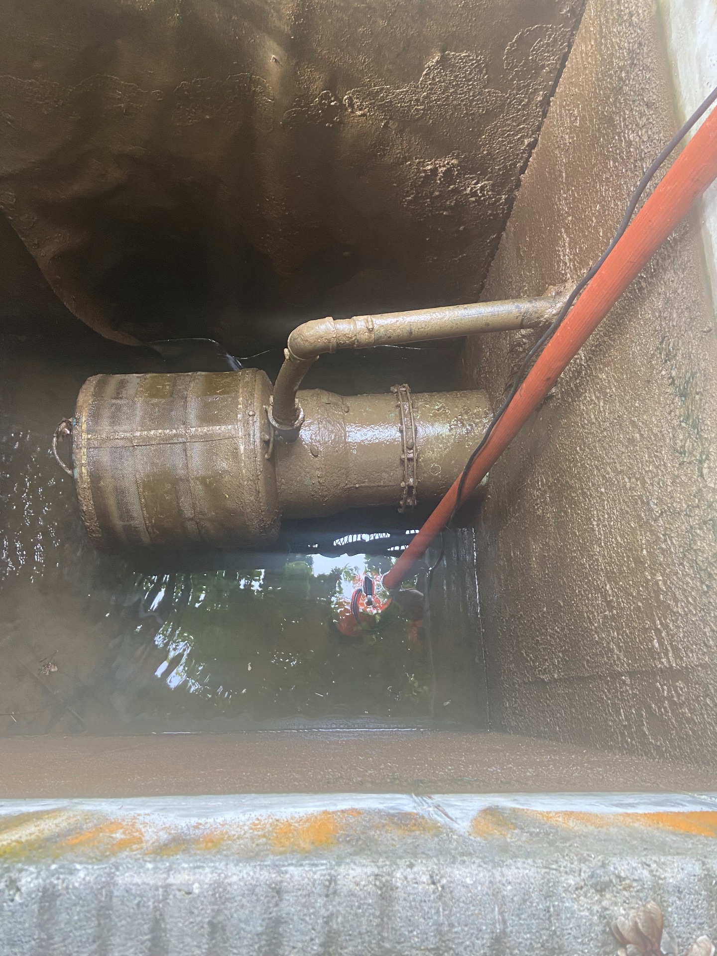 Water leak causing erosion.