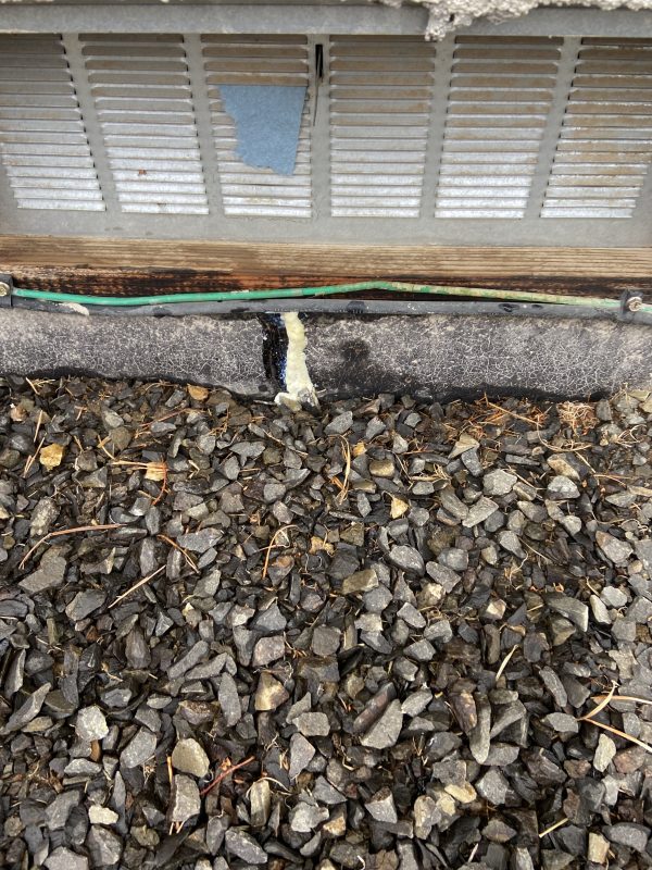 foundation crack-seal and exterior drain area (image 6)