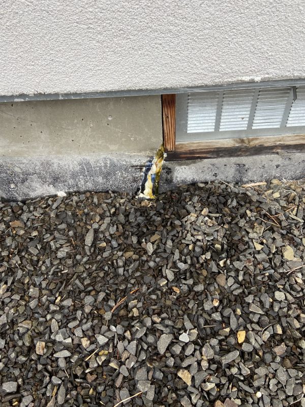 foundation crack-seal and exterior drain area (image 5)