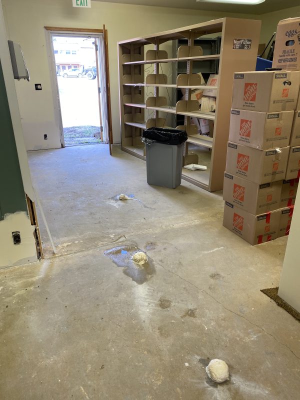 library interior slab with foam injection points (image 3)