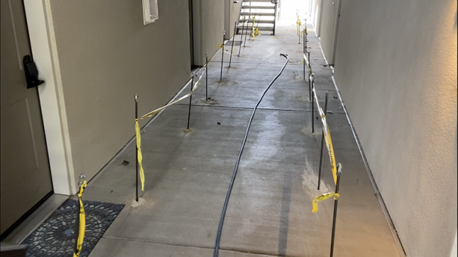 apartment foundation, walkway, and site-plan assessment (image 7)