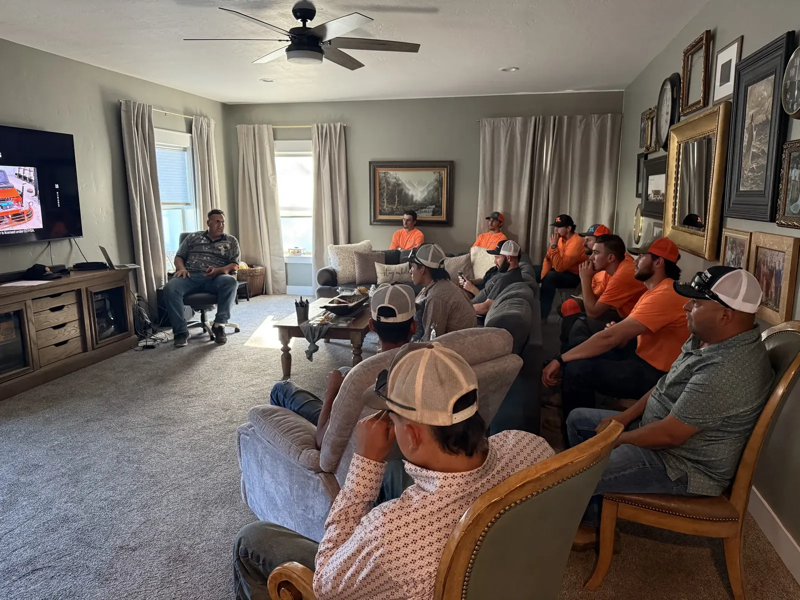 The Polyflow crew during a team training meeting