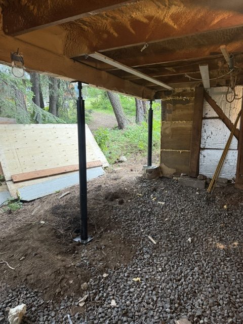 Leveling a house and deck 3